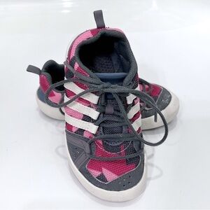 Adidas ClimaCool Pink Gray Camo Sneakes Girls Size 11 kids